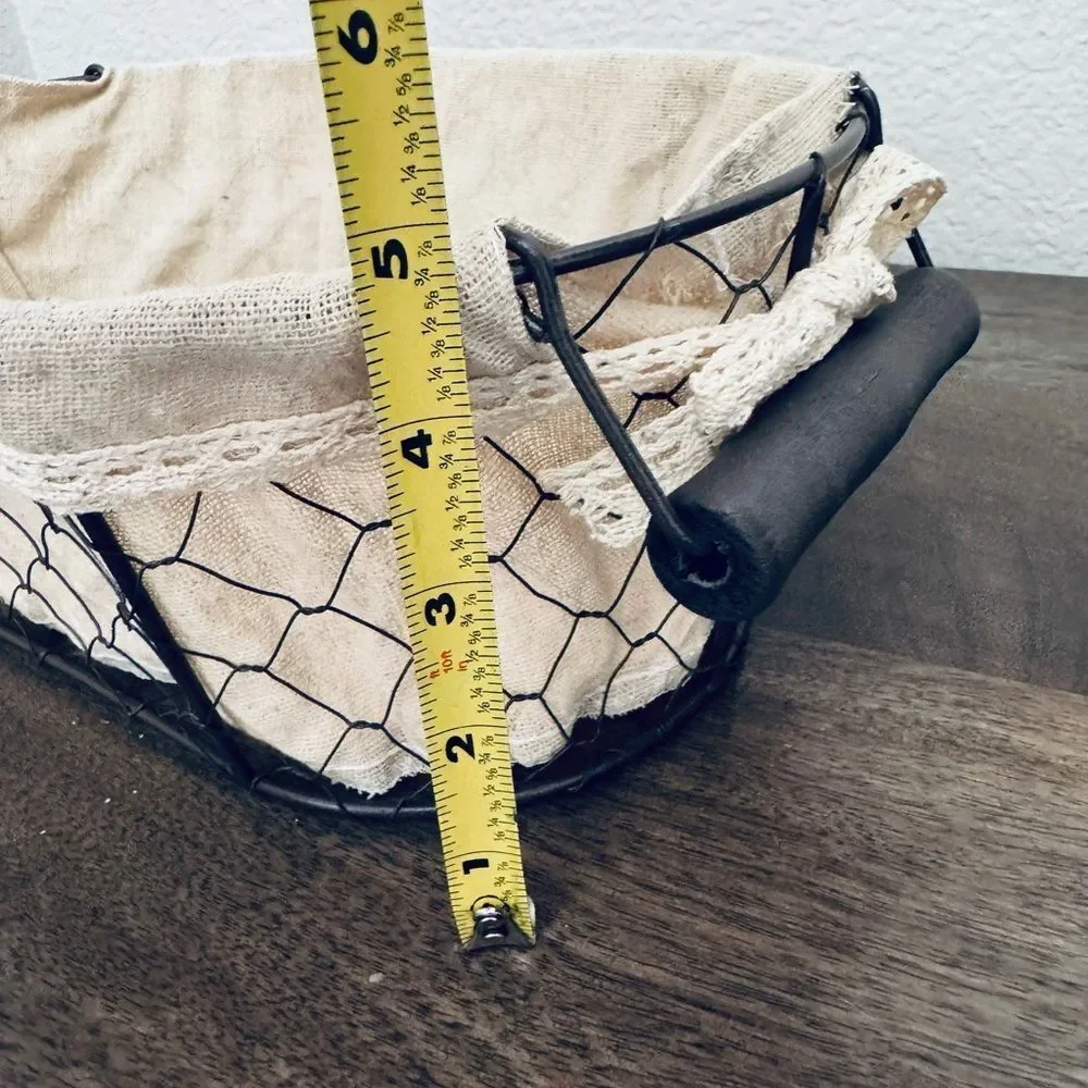 Chicken Wire Farmhouse Oval Storage Basket Bin